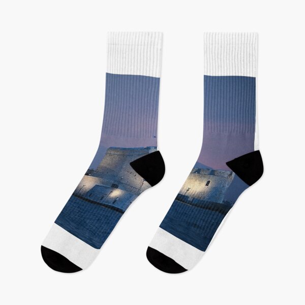 Item preview, Sunset over the castle Bourtzi in Nafplio, Greece designed and sold by goceris.