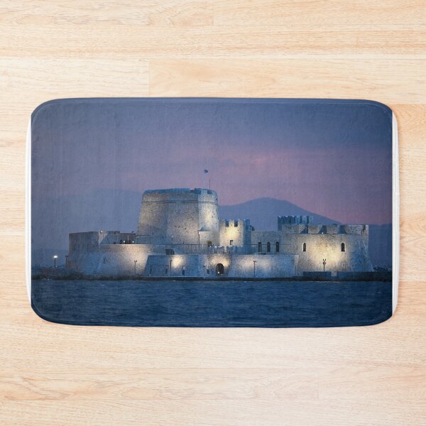 Item preview, Sunset over the castle Bourtzi in Nafplio, Greece designed and sold by goceris.