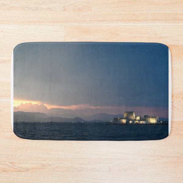 Item preview, Sunset over the castle Bourtzi in Nafplio, Peloponnese, Greece designed and sold by goceris.