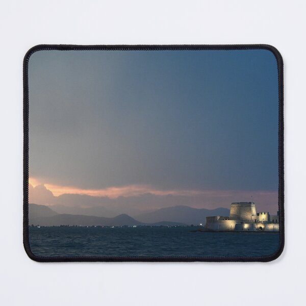Item preview, Sunset over the castle Bourtzi in Nafplio, Peloponnese, Greece designed and sold by goceris.