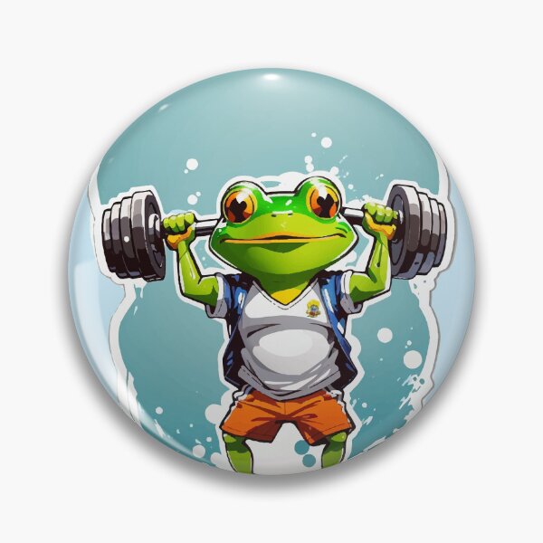 Item preview, frog weightlifting fitness gym designed and sold by GaemGlomDesign.