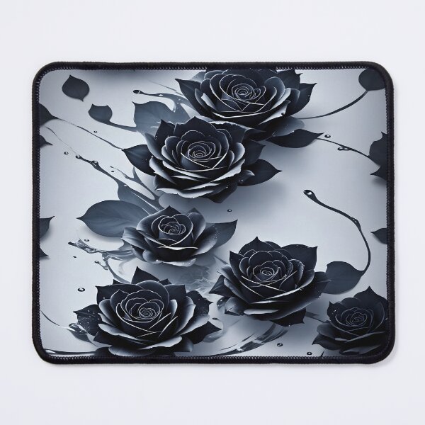 Item preview, Black Roses Romantic Goth Pattern designed and sold by SoccaTamam.