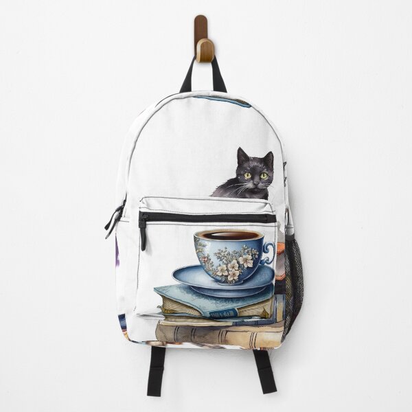 Item preview, Aesthetic book flower lady cat vintage library school designed and sold by AgnesMBrae.
