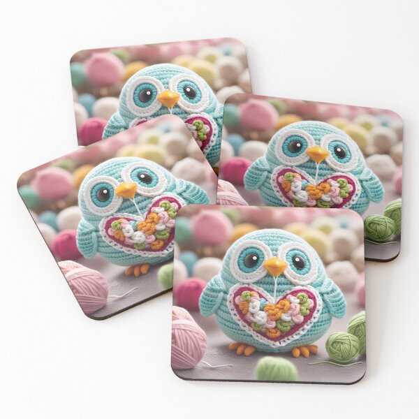Artikelvorschau, gehäkelter Vogel, kawaii entworfen und verkauft von Mauswohn.