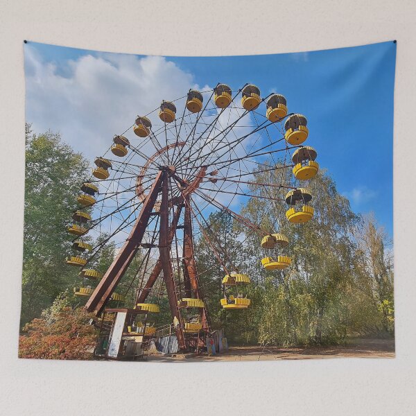 Item preview, Carrusel abandonado de Pripyat - Fotografía de Chernóbil designed and sold by Emaga Digital Studio.