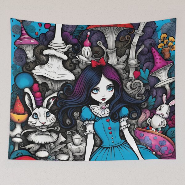 Item preview, Psychedelic Alice in a Twisted Wonderland designed and sold by Digital-Fusion.