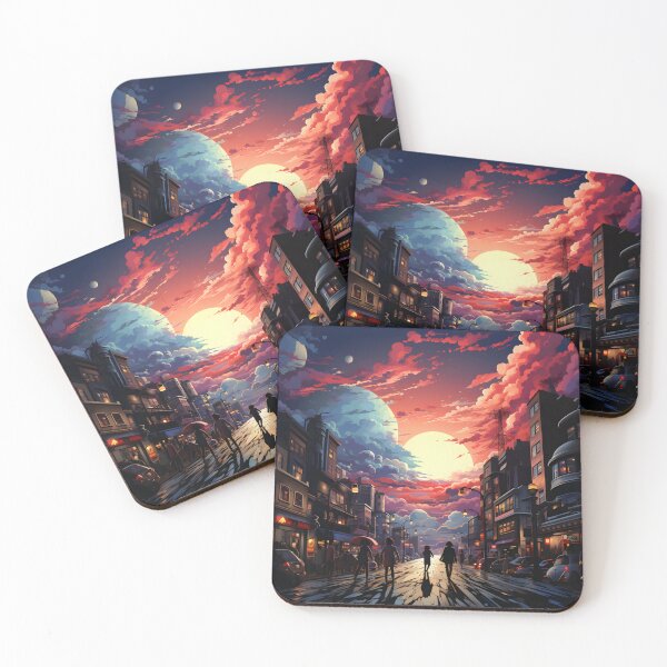 Item preview, A couple walking down a street at sunset designed and sold by Nickyayee.