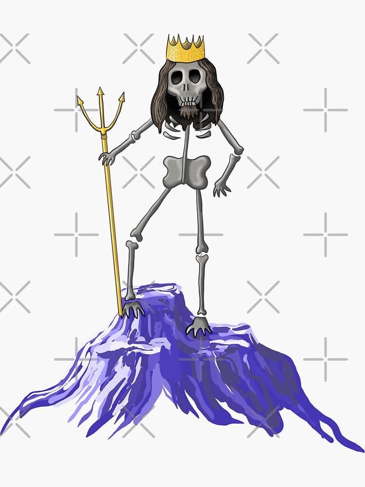 Thumbnail 3 von 3, Sticker, Gott des Meeres dunkel designt und verkauft von Kobeko.