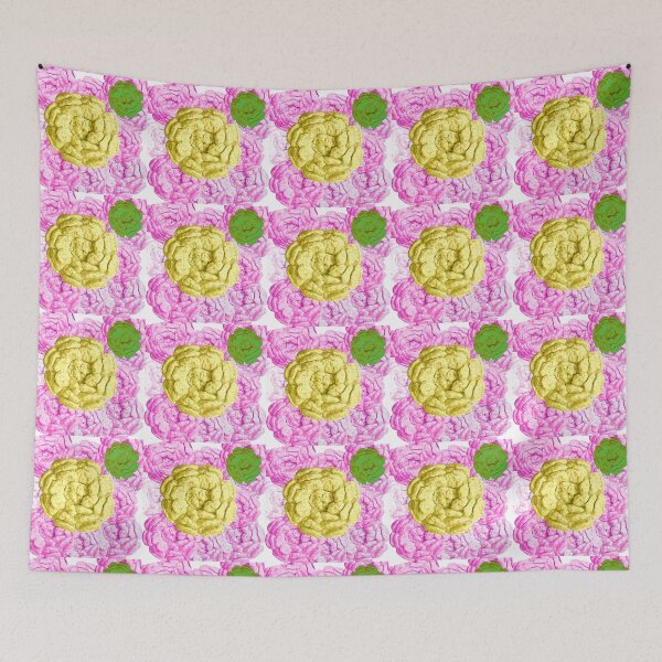 Item preview, Hand Crocheted Pink and Yellow Flowers - Hand Crochet designed and sold by Victoria Rose.