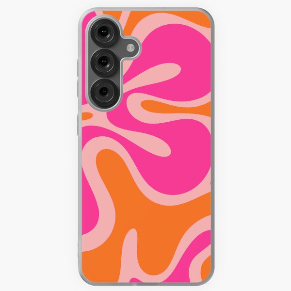 Item preview, Smooth Contours Retro Modern Abstract Pattern Hot Pink and Orange designed and sold by kierkegaard.