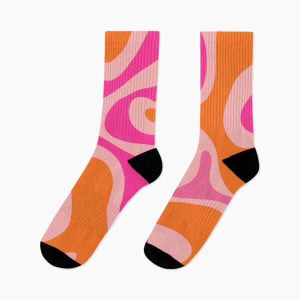 Item preview, Smooth Contours Retro Modern Abstract Pattern Hot Pink and Orange designed and sold by kierkegaard.