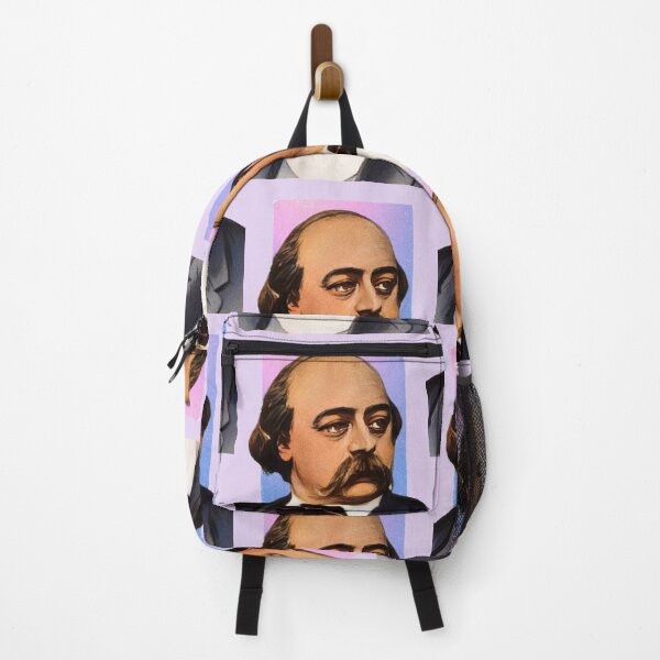 Item preview, French Novelist Gustave Flaubert - purple pink - illustration  designed and sold by Litstoy.