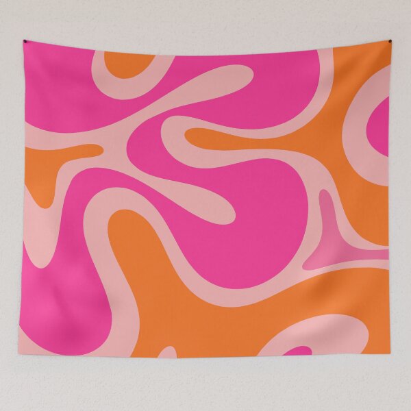 Item preview, Smooth Contours Retro Modern Abstract Pattern Hot Pink and Orange designed and sold by kierkegaard.