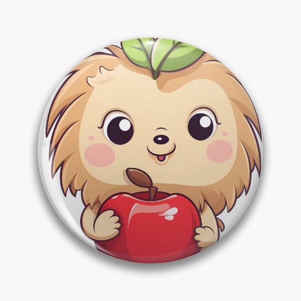 Item preview, Hedgehog Holding an Apple Sticker designed and sold by ArtMotionFlow.