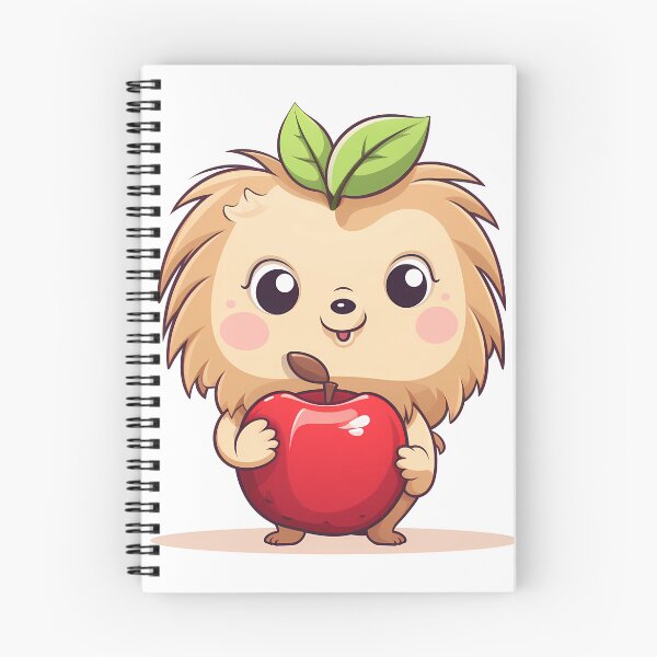 Item preview, Hedgehog Holding an Apple Sticker designed and sold by ArtMotionFlow.