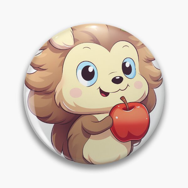 Item preview, Hedgehog Holding an Apple Sticker designed and sold by ArtMotionFlow.