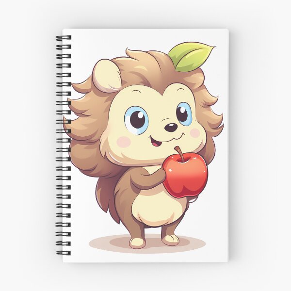 Item preview, Hedgehog Holding an Apple Sticker designed and sold by ArtMotionFlow.