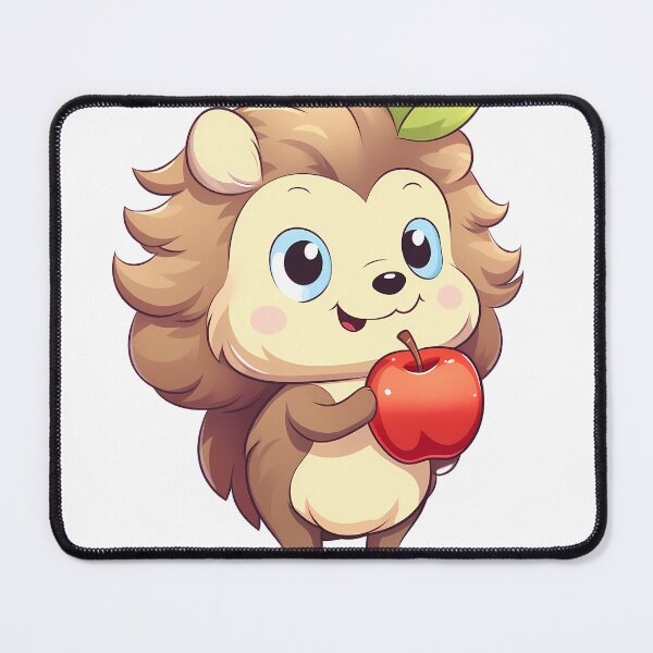 Item preview, Hedgehog Holding an Apple Sticker designed and sold by ArtMotionFlow.