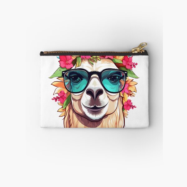 Item preview, Flower Crown Lama Sticker designed and sold by ArtMotionFlow.