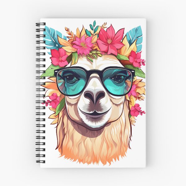 Item preview, Flower Crown Lama Sticker designed and sold by ArtMotionFlow.