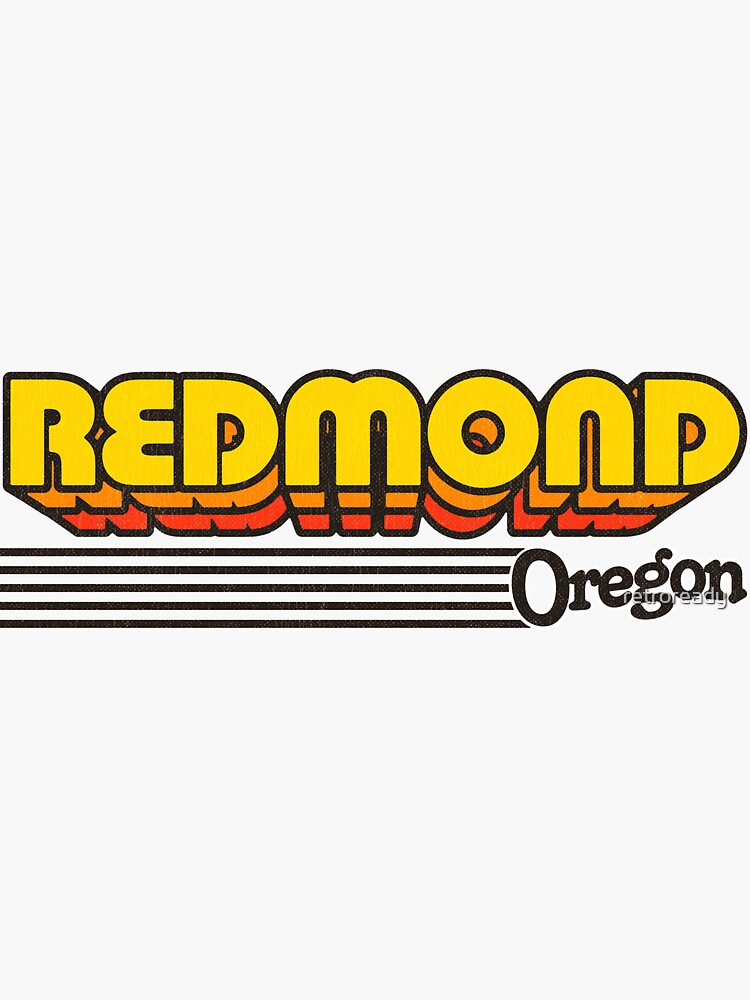 "Redmond, Oregon Retro Stripes" Sticker for Sale by retroready