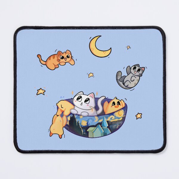 Item preview, Starry Night with Cats and Baby Chicks  designed and sold by franzieart.