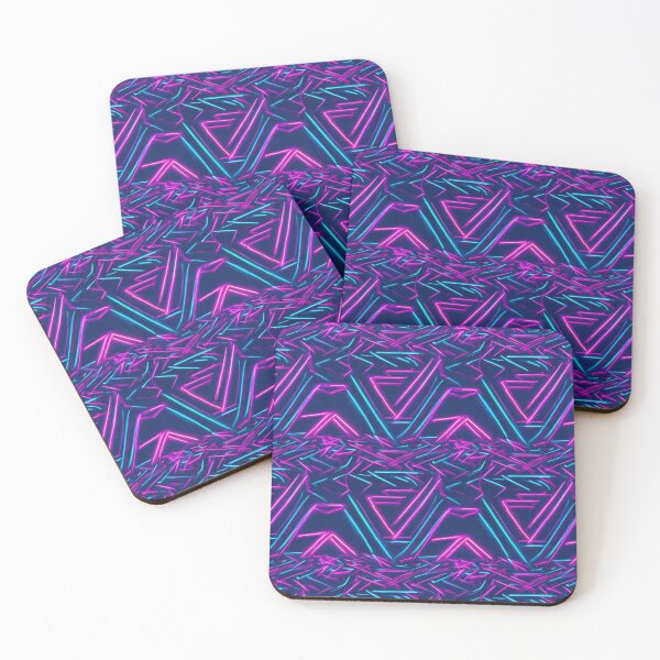 Item preview, Neon illuminated chaotic lines Pattern Small print designed and sold by GracefulGems.