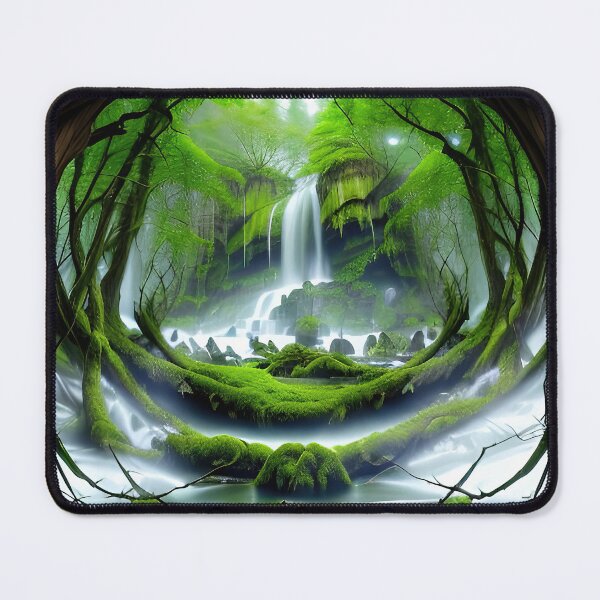 Item preview, A beautiful lush Fairycore Elf forest. designed and sold by PixieDustAIArt.