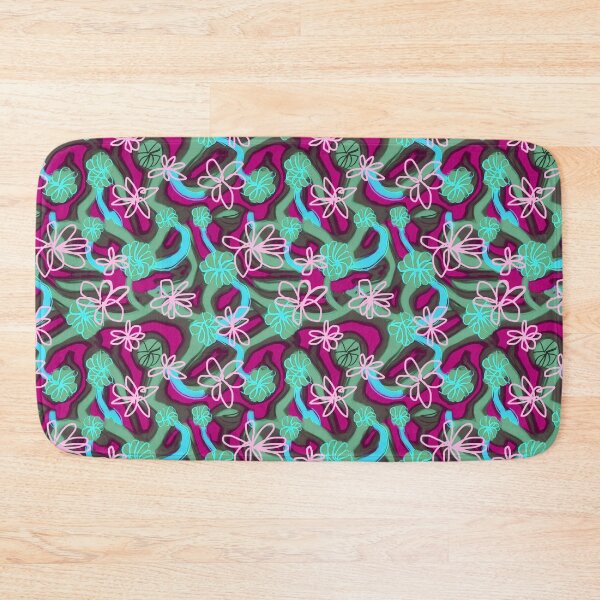 Item preview, Kids drawing floral and stripes designed and sold by Alessandro Remo Mazzoni Remotextiles.