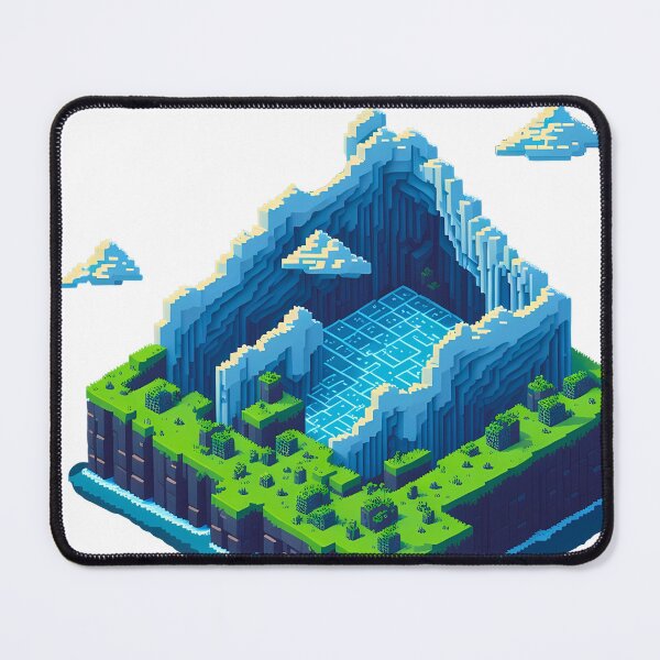 Item preview, Mountain Ocean Cloud Pixel Art designed and sold by Pannyyy.