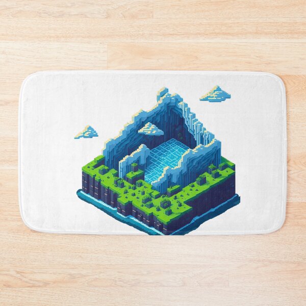 Item preview, Mountain Ocean Cloud Pixel Art designed and sold by Pannyyy.