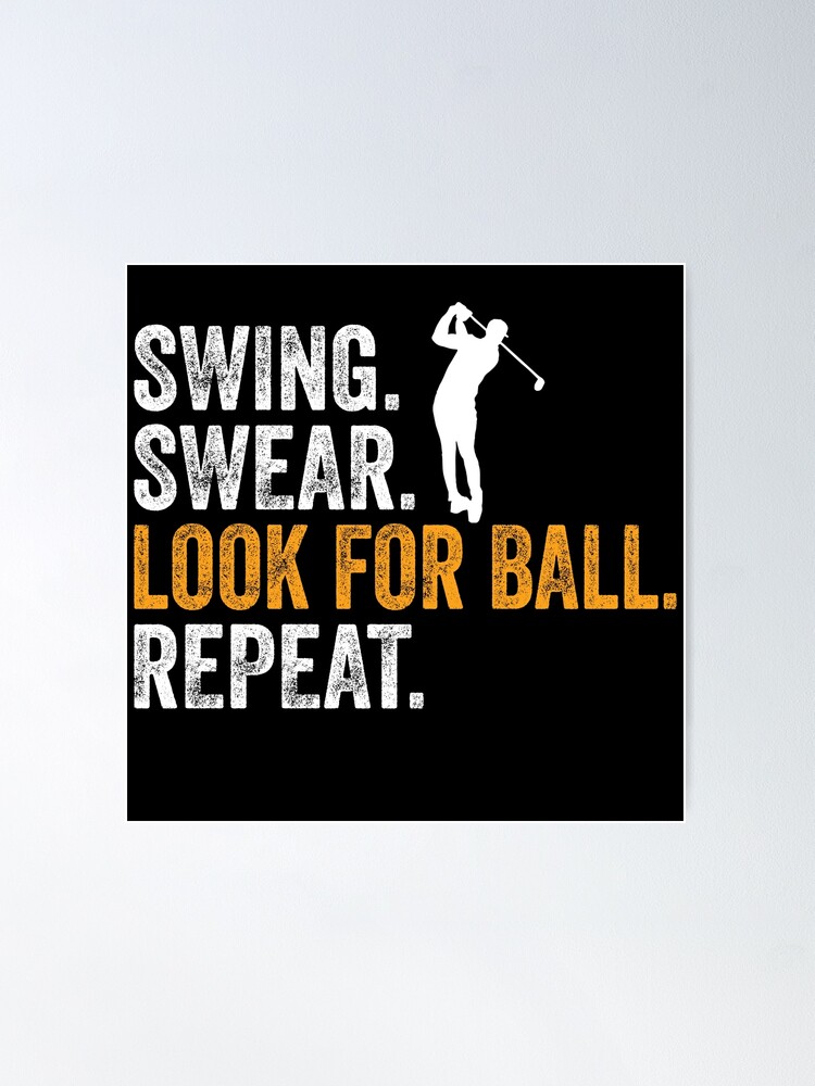 Funny Golf Socks, Swing Swear Repeat