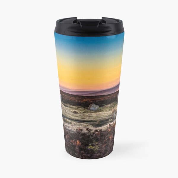 The Twelve Apostles Stone Circle on Rombalds moor Travel Mug