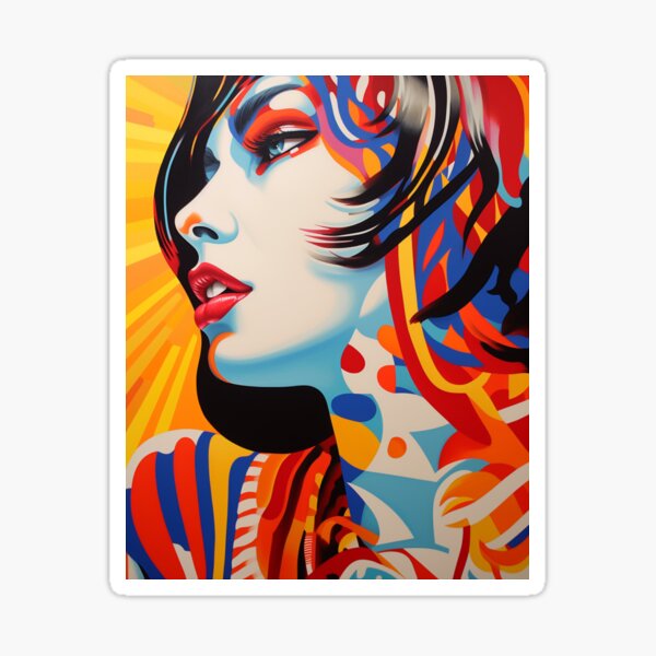 Item preview, Vibrant Beauty: Colorful Pop Art Portrait designed and sold by Moisky Art.