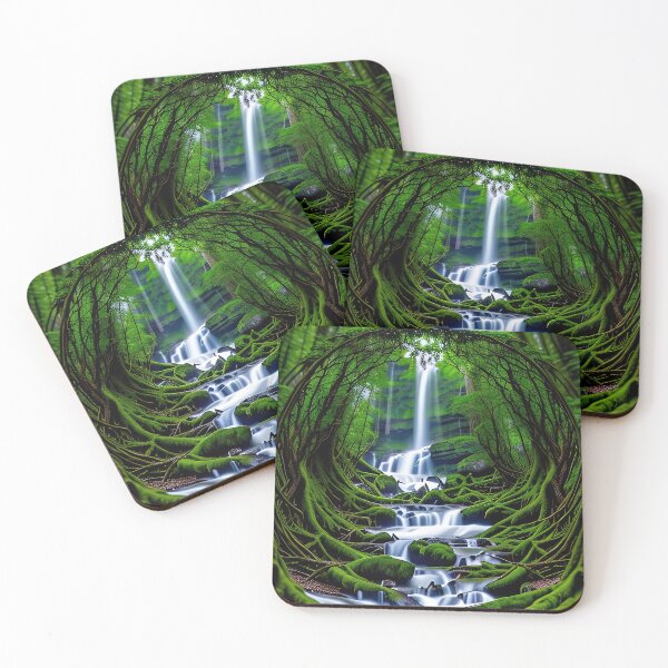 Item preview, A beautiful lush Fairycore Elf forest. designed and sold by PixieDustAIArt.