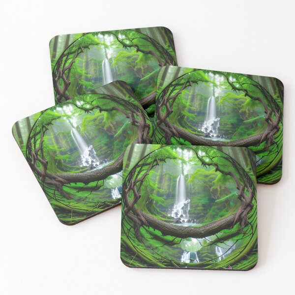 Item preview, A beautiful lush Fairycore Elf forest. designed and sold by PixieDustAIArt.