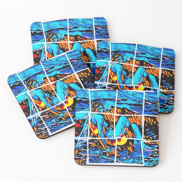 Item preview, woman on sea shore designed and sold by kattilako.