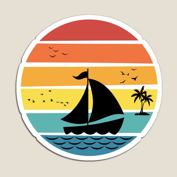 Item preview, Rainbow Boat with Island on Ocean for Holidays designed and sold by noneko04.