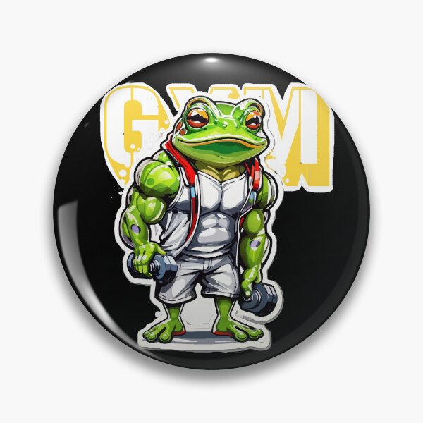Item preview, Frog Bodybuilder weightlifting fitness gym designed and sold by GaemGlomDesign.