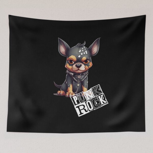 Item preview, Punk Rock Black Doggo to Celebrate International Dog Day designed and sold by T1337.