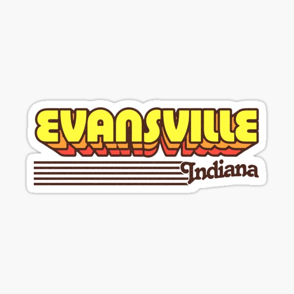 Item preview, Evansville, Indiana | Retro Stripes designed and sold by retroready.