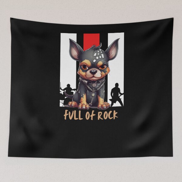 Item preview, Black Doggy Full of Rock to Celebrate International Dog Day designed and sold by T1337.