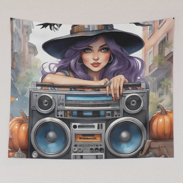 Item preview, bruja kawaii, ghetto blaster 80s designed and sold by Mauswohn.