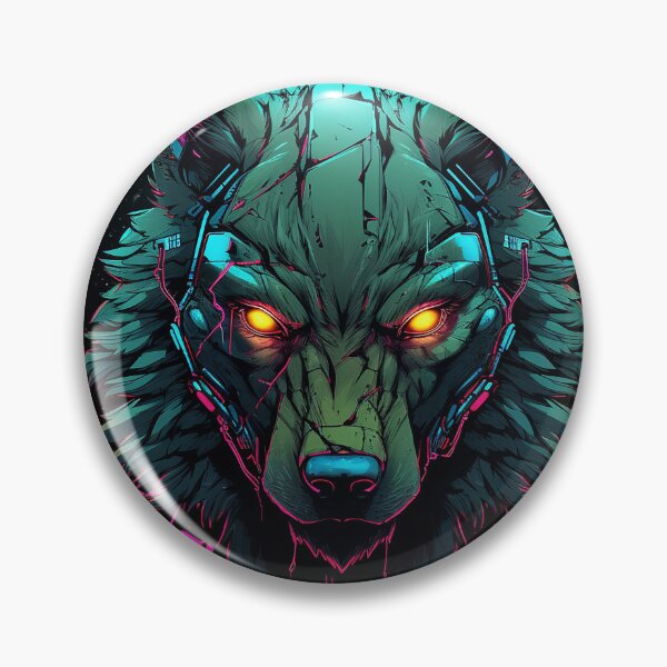 Item preview, Cyberpunk Wolf - Sci-Fi Artwork designed and sold by DW3WD.