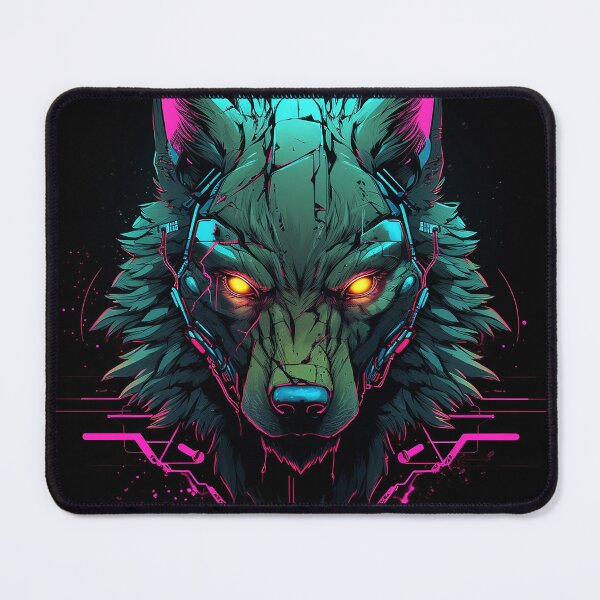 Item preview, Cyberpunk Wolf - Sci-Fi Artwork designed and sold by DW3WD.