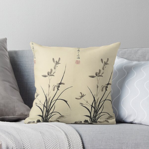 Chinesische Iris Dekokissen