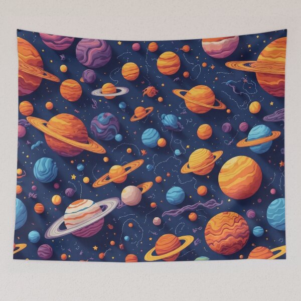 Item preview, Planets and stars Pattern designed and sold by JapKo.
