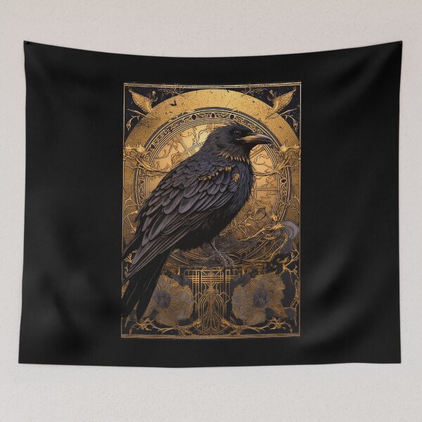 Item preview, Whispers of the Golden Raven: Tarot's Mystic Embrace designed and sold by Cheeky Companions.