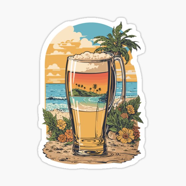 Artikel-Vorschau von Verlorenes Bierglas am Strand, im Glas und an Land T-Shirt-Design, designt und verkauft von DanyelShirt.