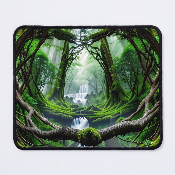 Item preview, A beautiful lush Fairycore Elf forest. designed and sold by PixieDustAIArt.